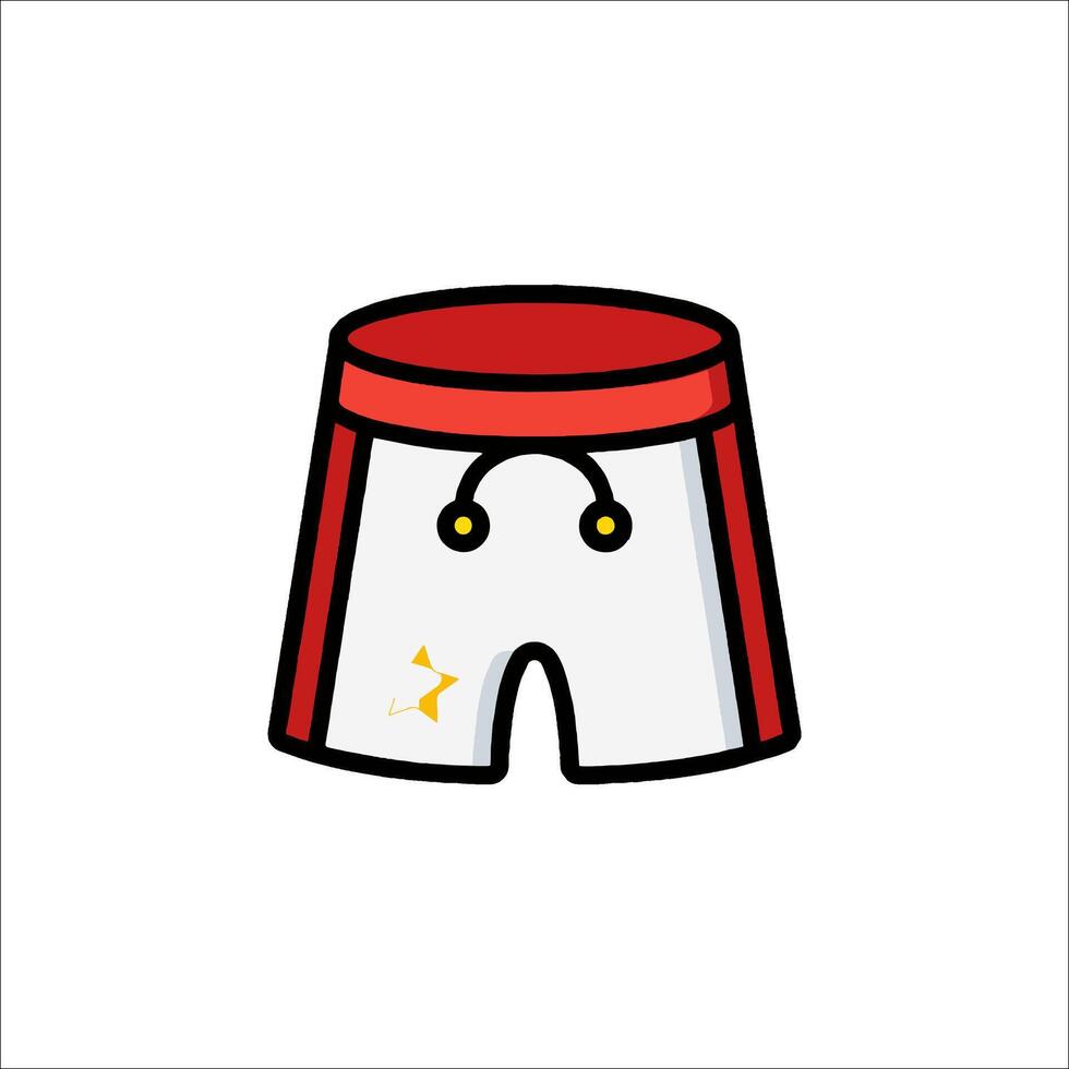 A pair of shorts with a star on it vector