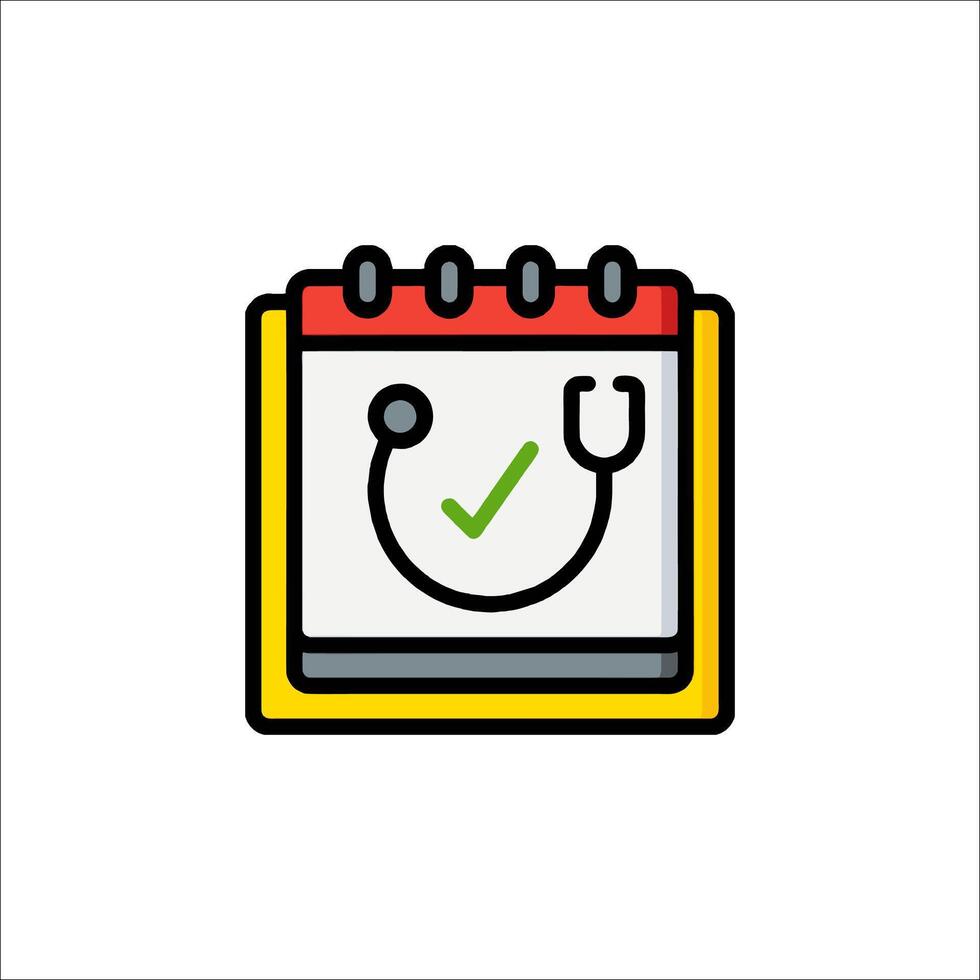 A calendar with a check mark on it vector