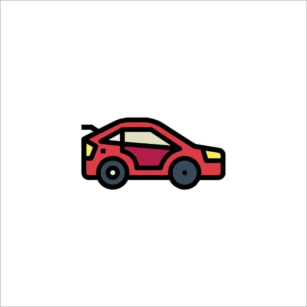 Car icon in a line style on a white background vector