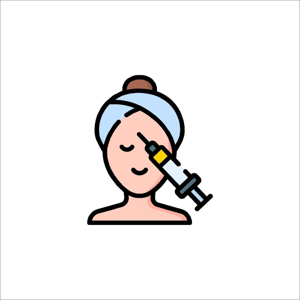 A woman with a syringe in her head vector