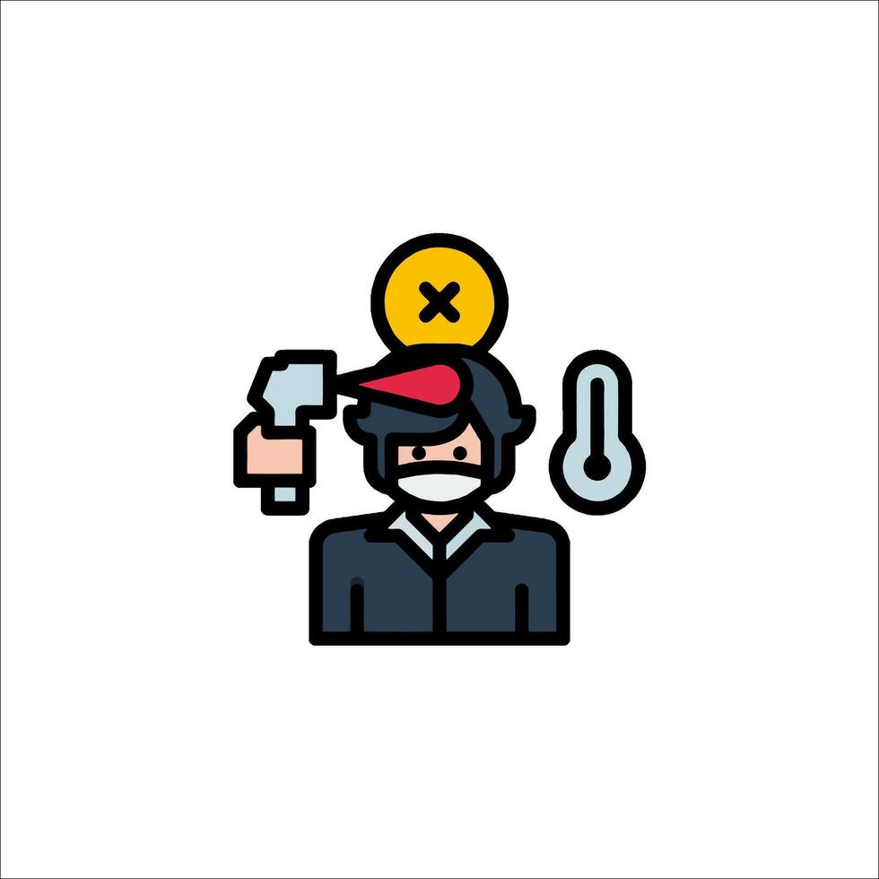 A man with a hammer and a thermometer vector