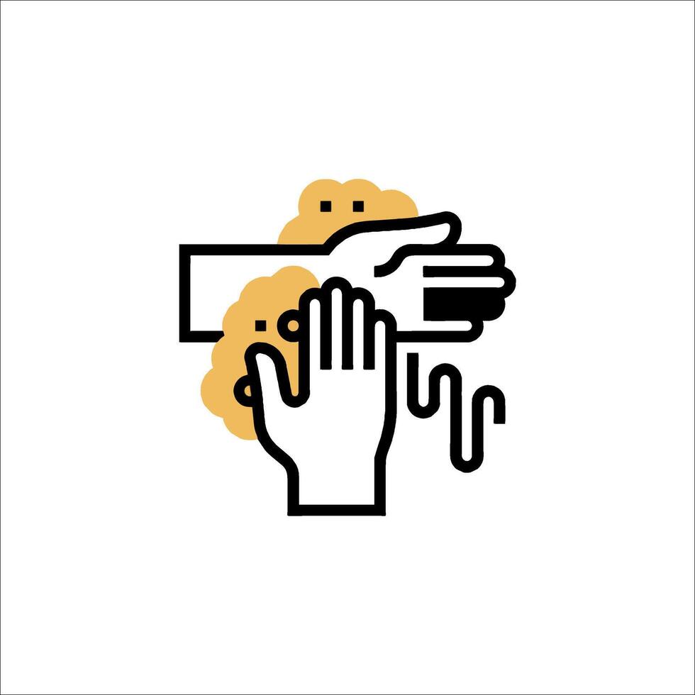 Wash hands icon illustration vector