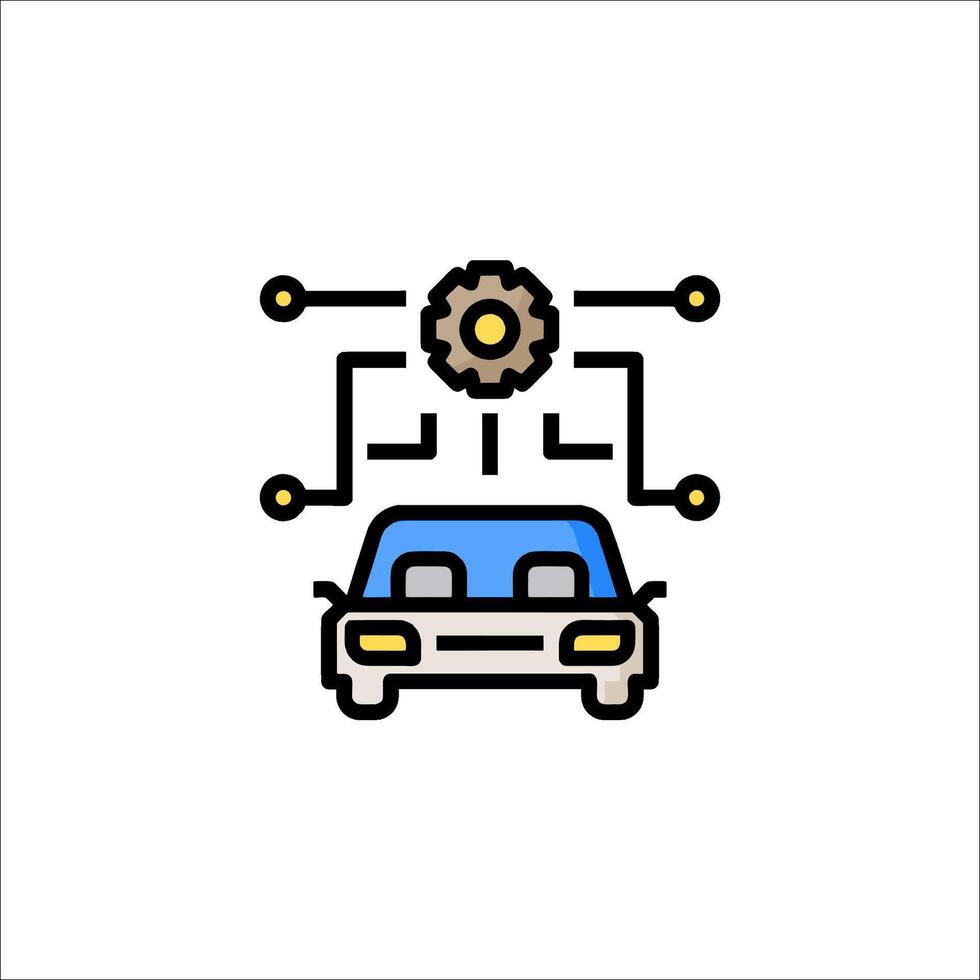 Automotive technology icon illustration vector