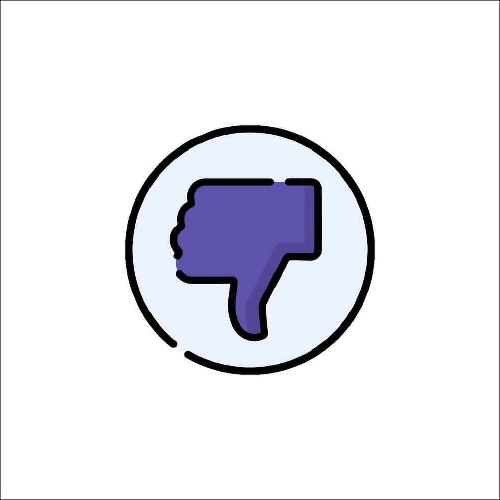 A purple thumb up sign in a circle vector