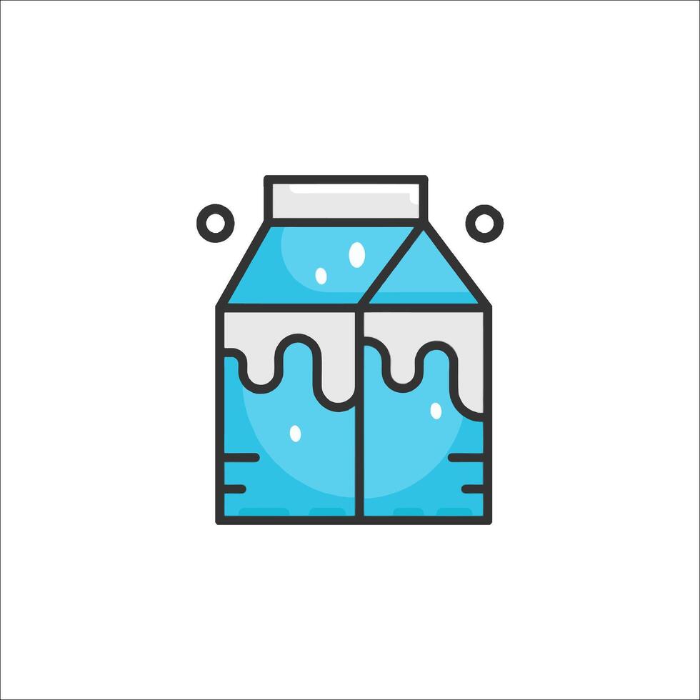 A milk carton with liquid inside vector