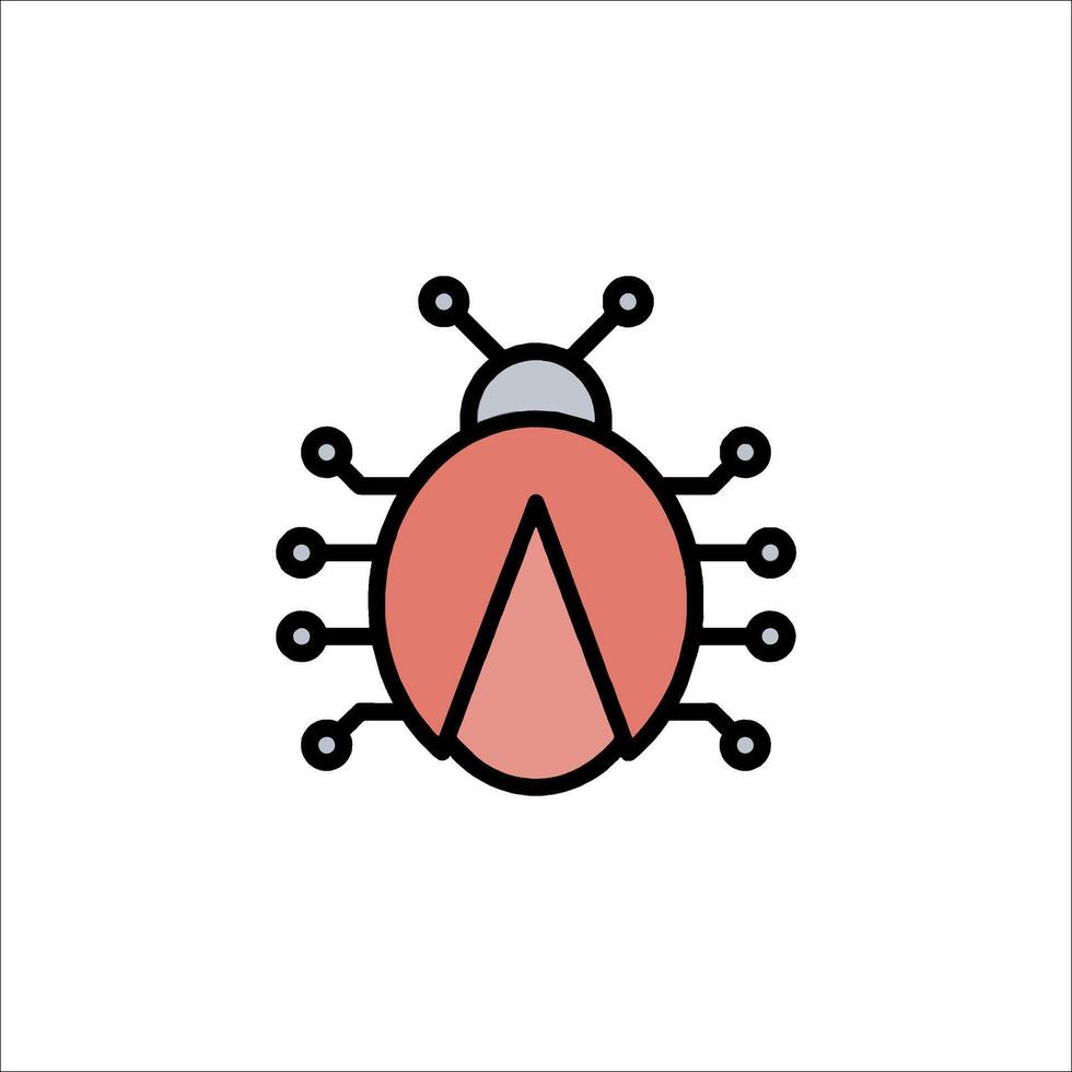 A ladybug icon on a white background vector
