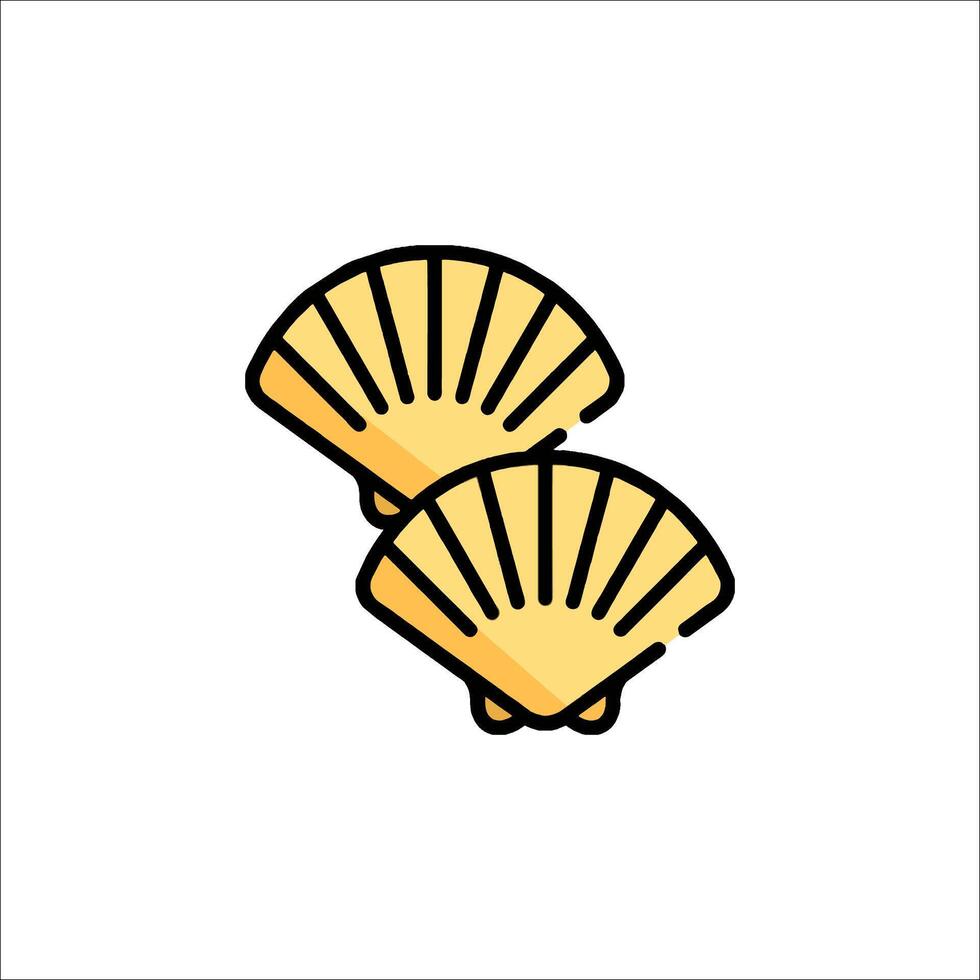 Two shells icon on white background vector
