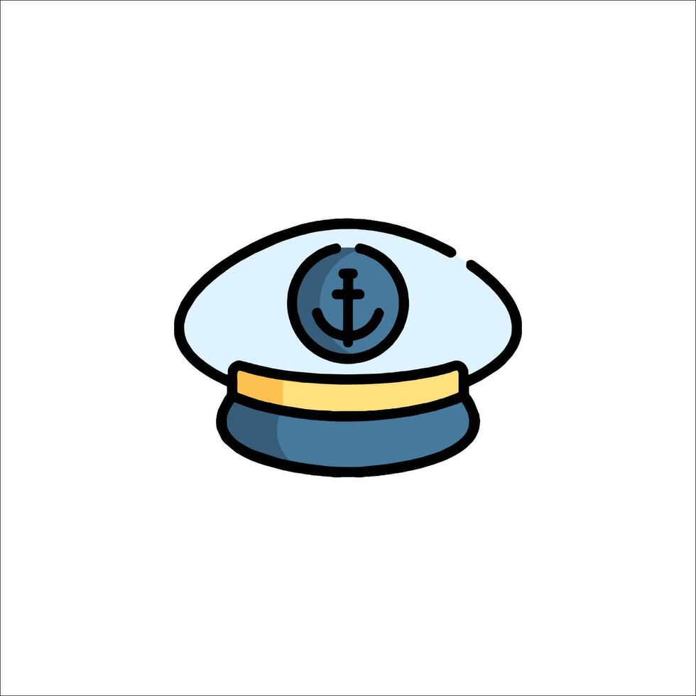 Navy hat icon illustration vector