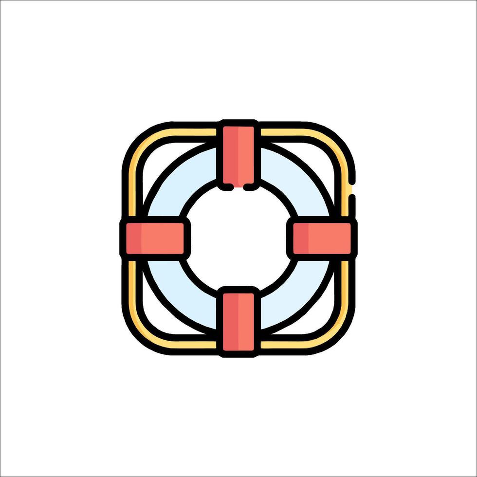 Life preserver icon illustration vector