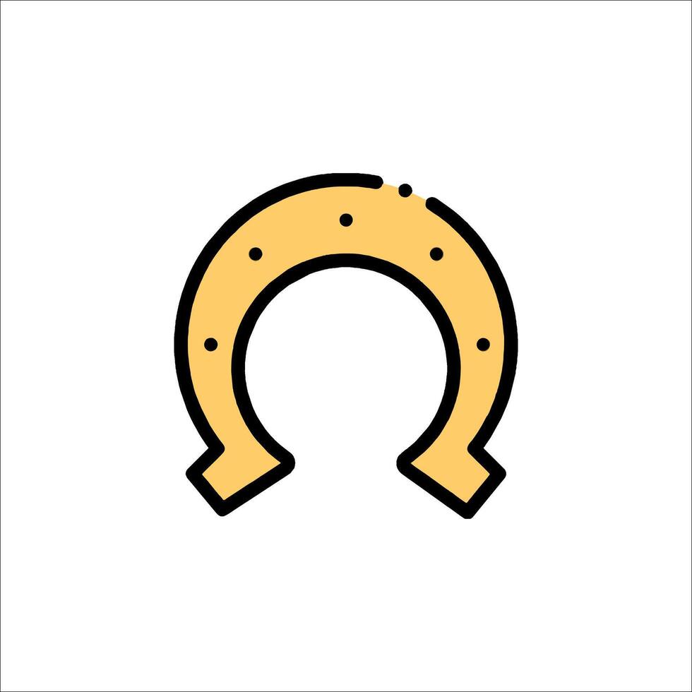 A horseshoe icon on a white background vector