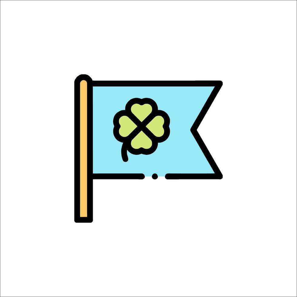 A flag with a clover on it vector