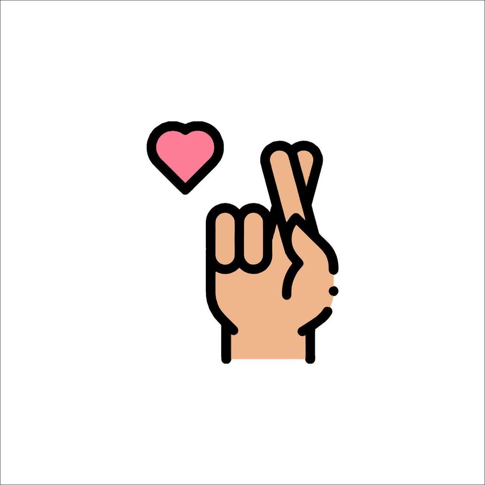 A hand with a heart and a finger up vector