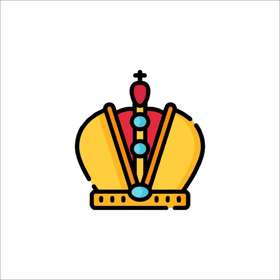 A crown icon with a crown on top vector