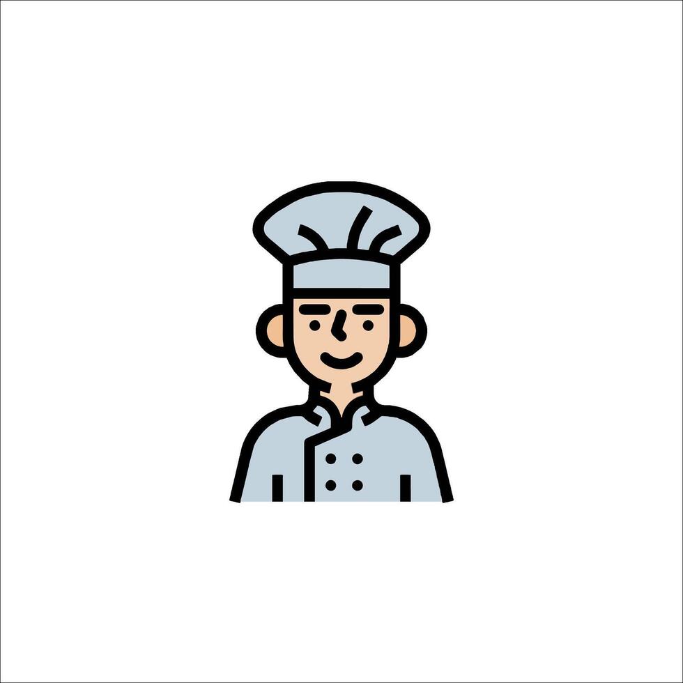 A chef icon on a white background vector