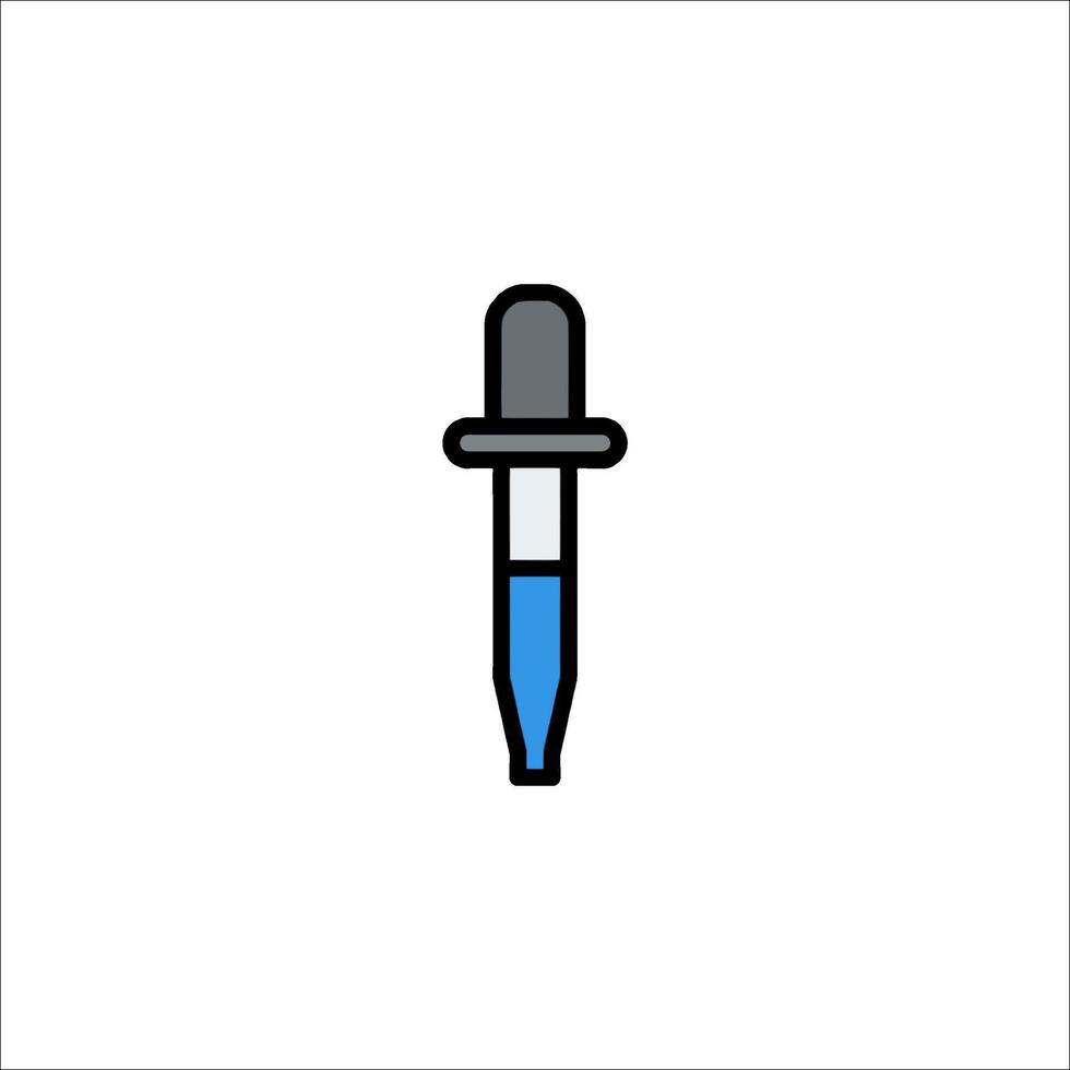 A needle with a blue cap on it vector