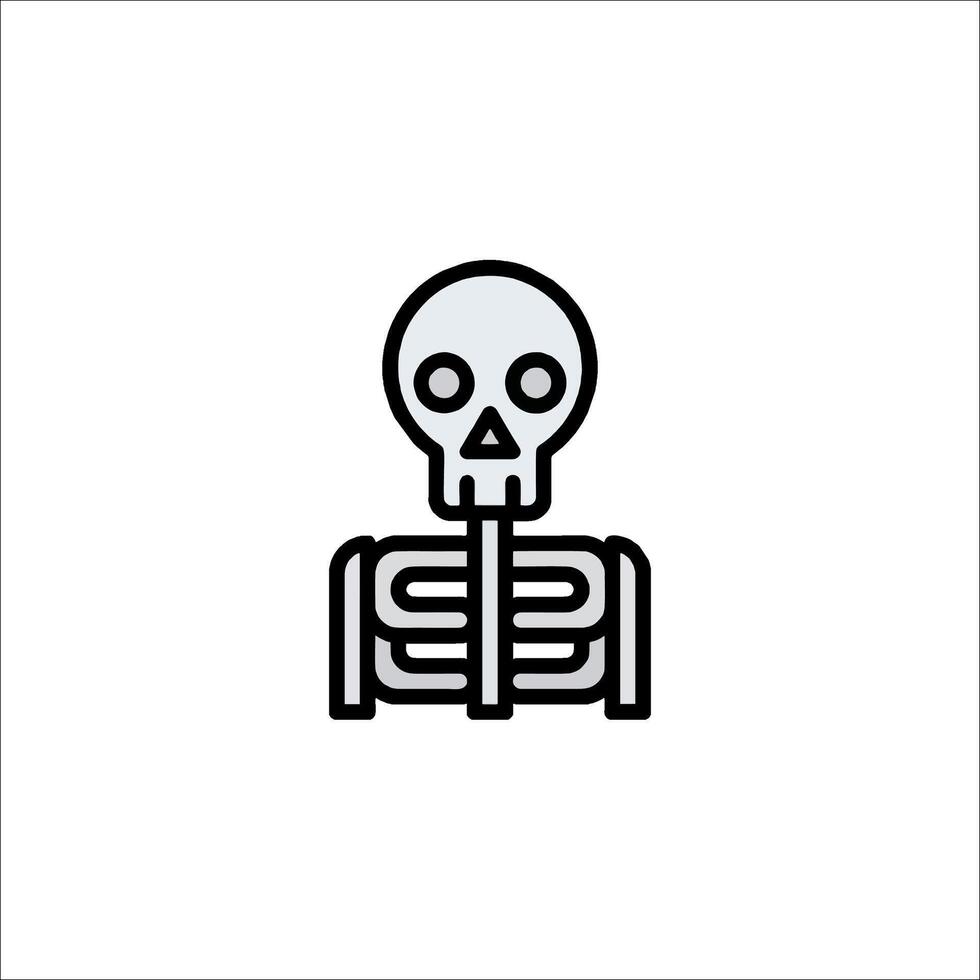 A skeleton icon on a white background vector