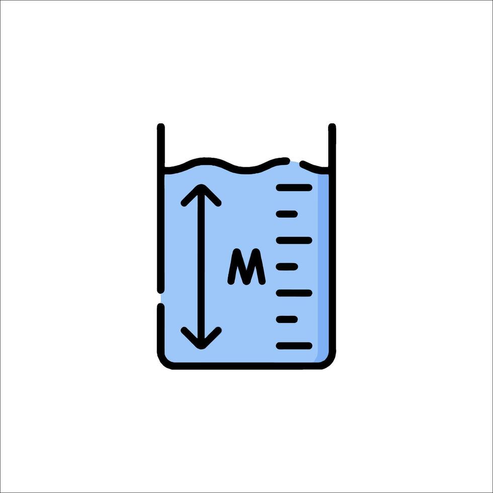 A glass with water and a measuring cup vector