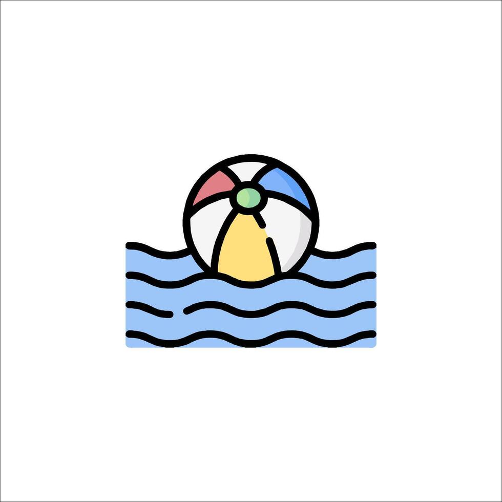 Beach ball icon illustration vector