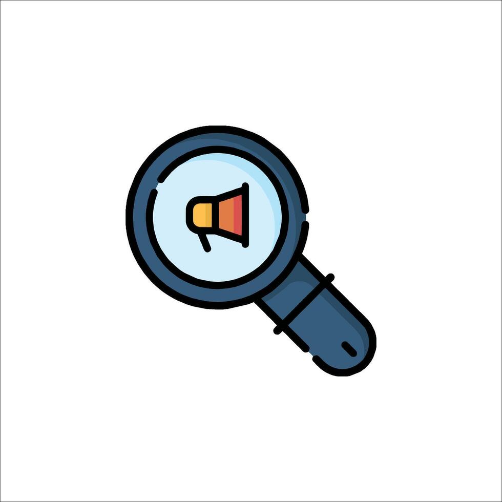 Magnifying glass icon with a magnifying glass vector