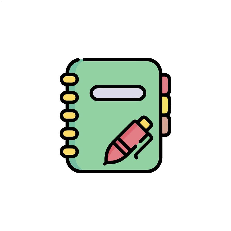 Notebook icon illustration vector