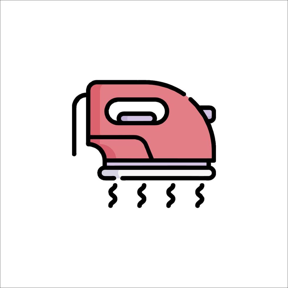 A red iron on a white background vector