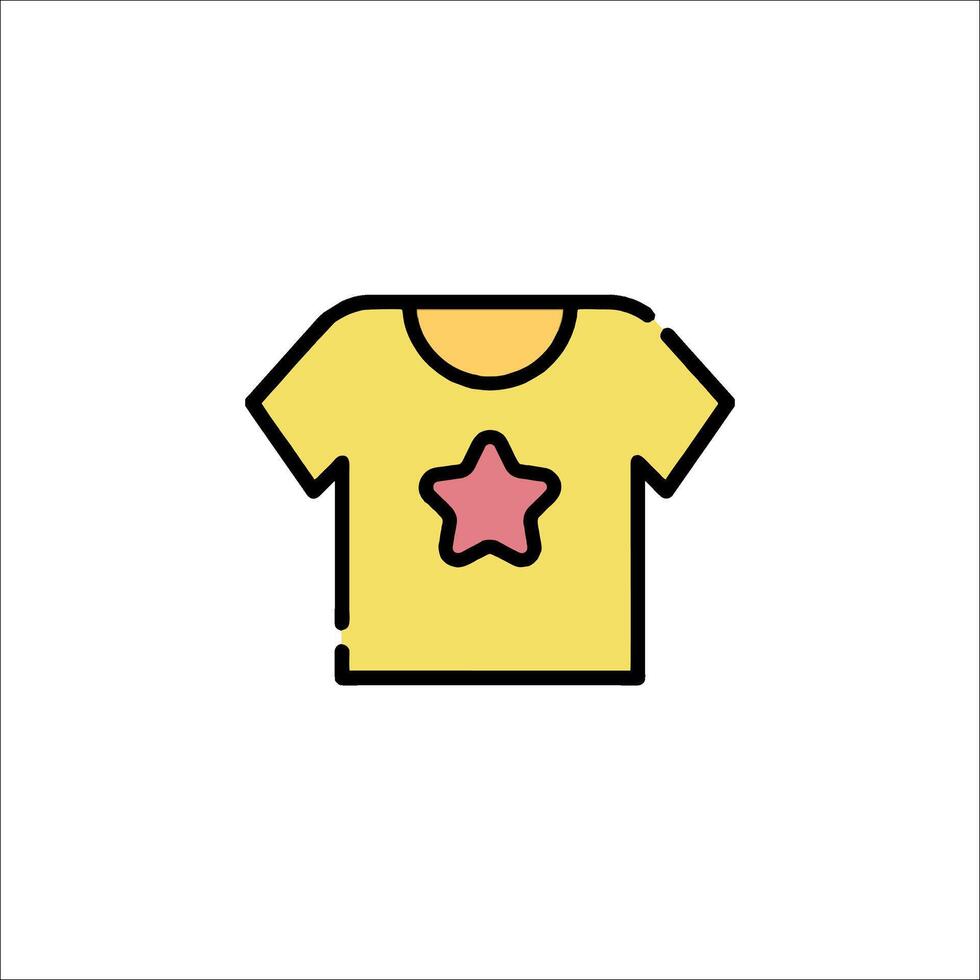 A t - shirt with a star on it vector