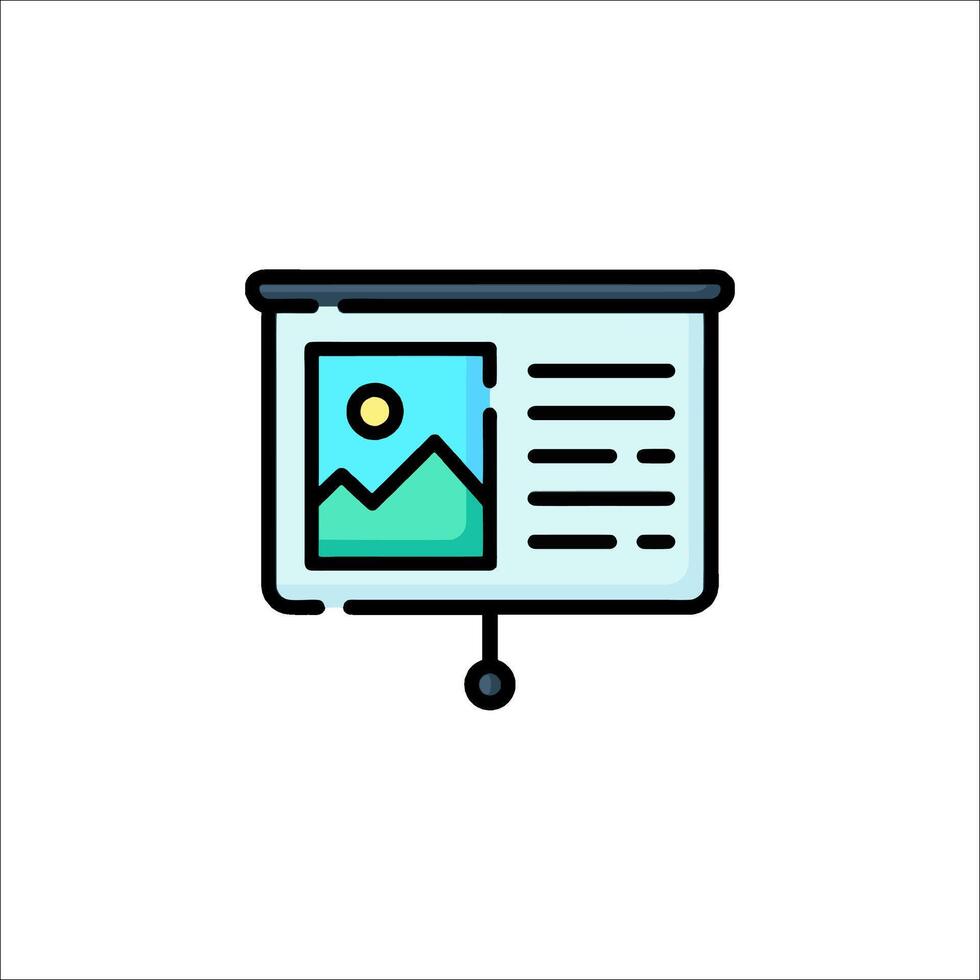 A picture of a computer screen with a picture on it vector