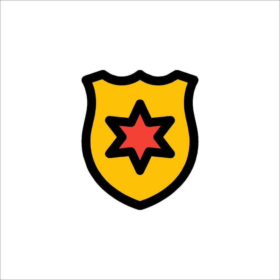 A shield with a star on it vector