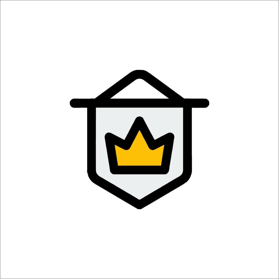 A crown icon on a white background vector
