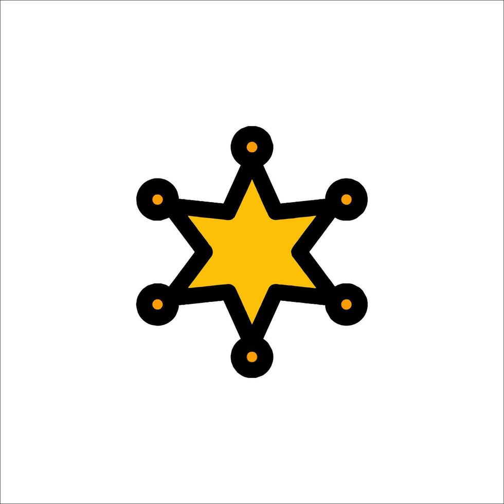 A sheriff star icon on a white background vector