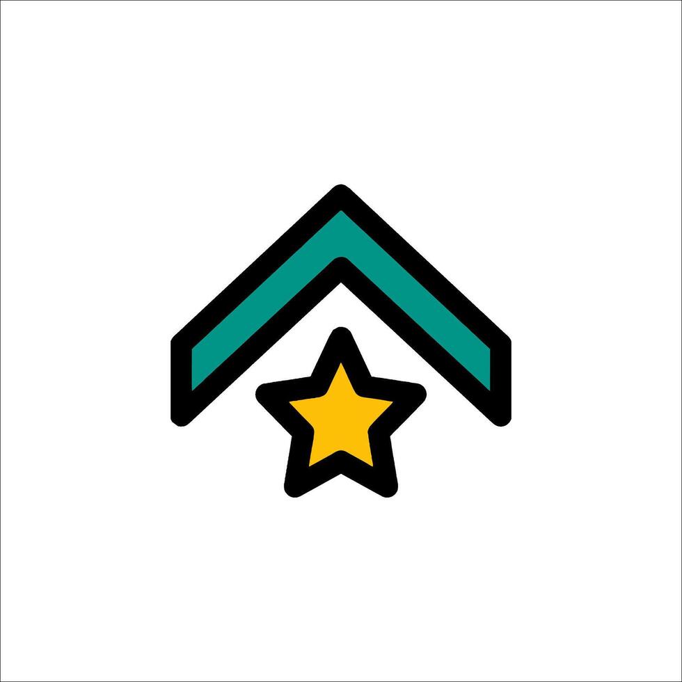 A star and a house icon vector