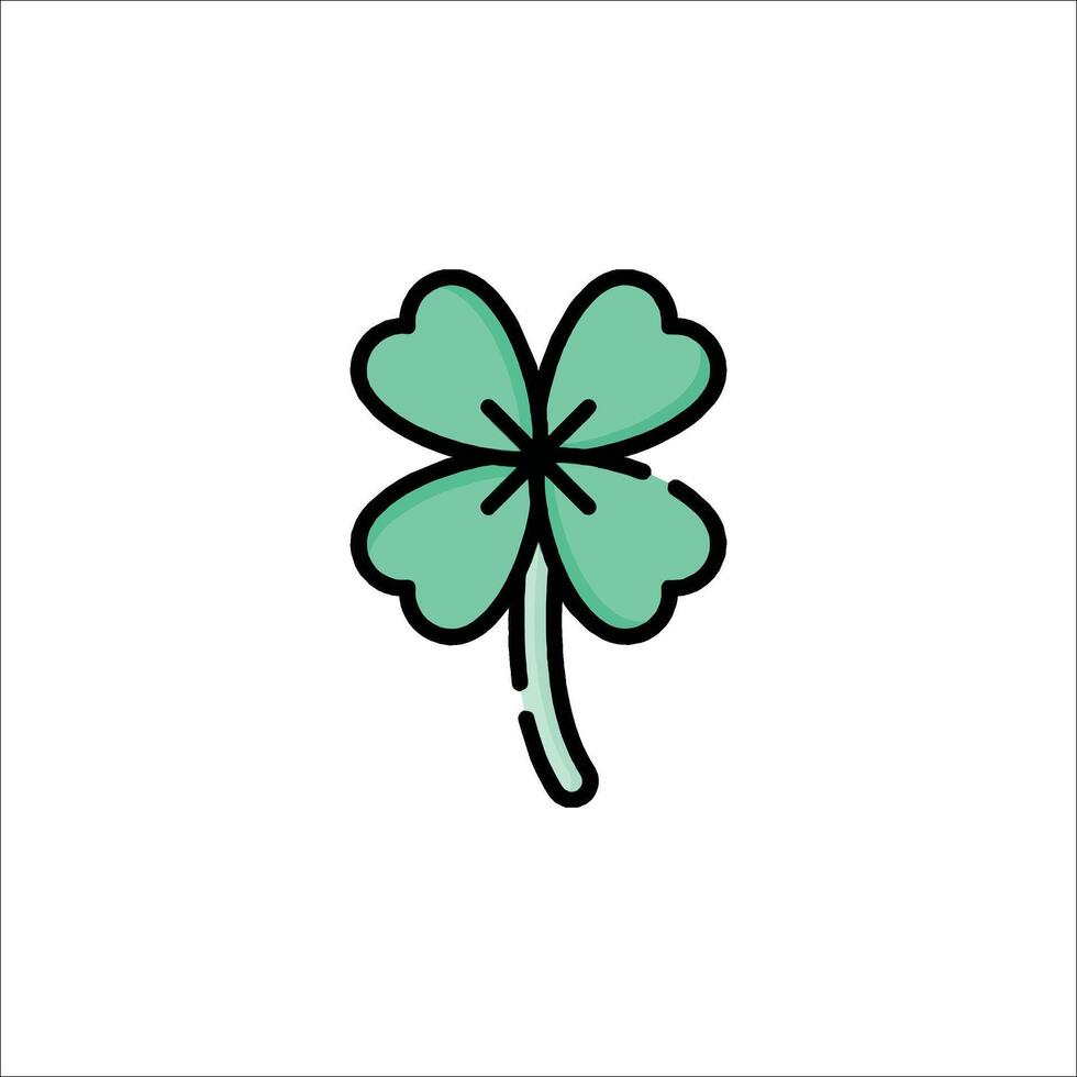 A four leaf clover icon on a white background vector