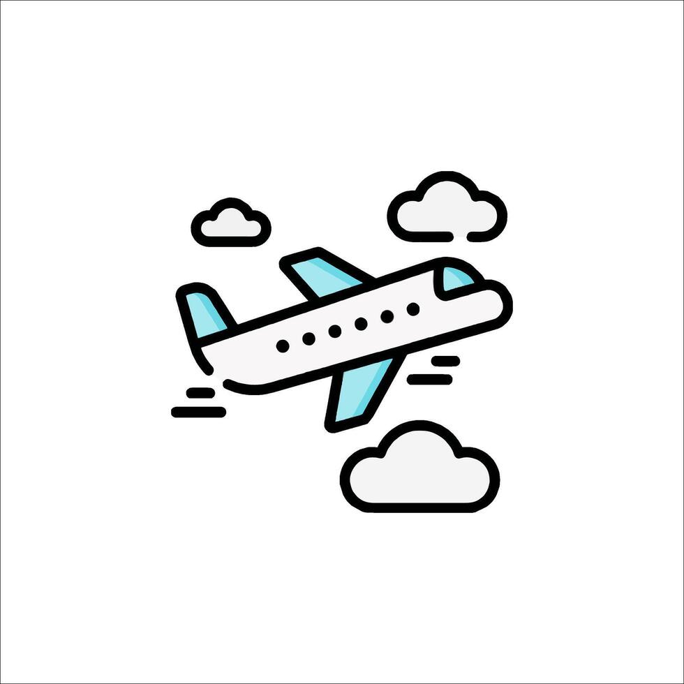 Airplane icon illustration vector