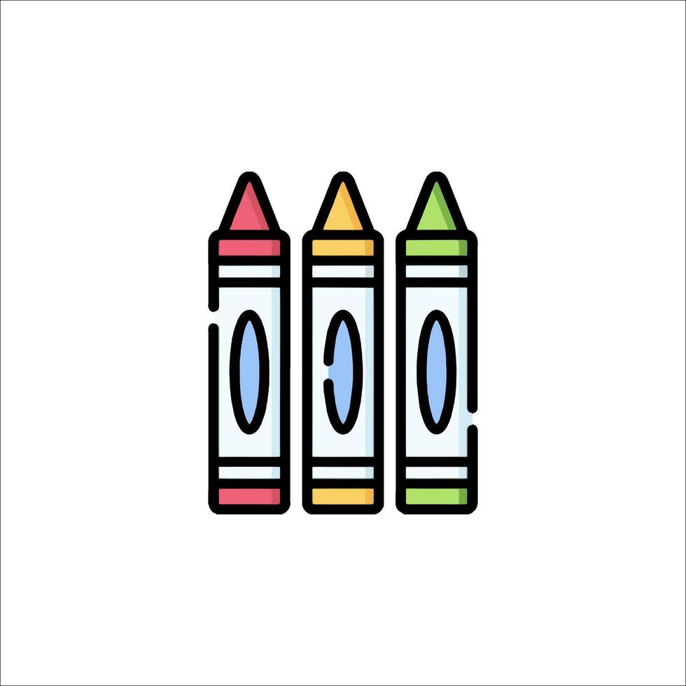 Crayons icon illustration vector