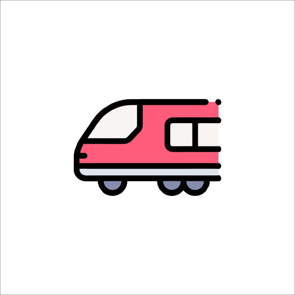 A red train icon on a white background vector