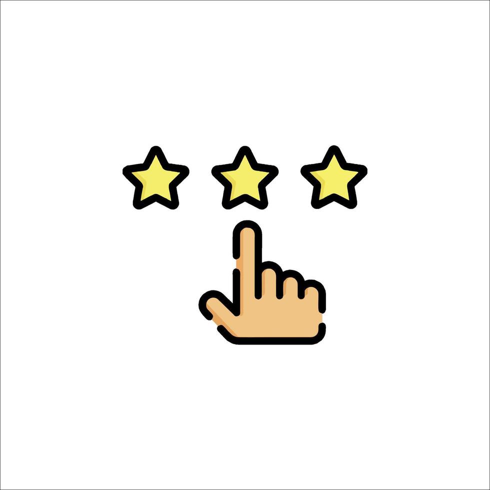 Five star rating icon vector