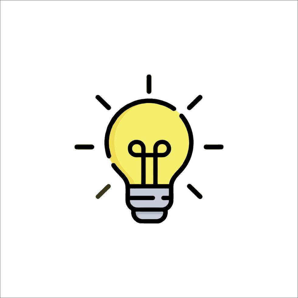 A light bulb icon on a white background vector