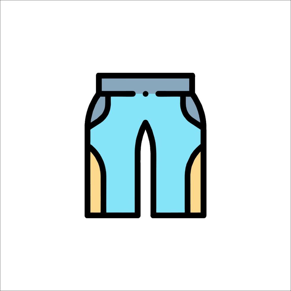 A pair of pants icon in a flat style vector