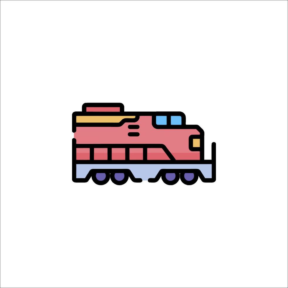 A train icon on a white background vector