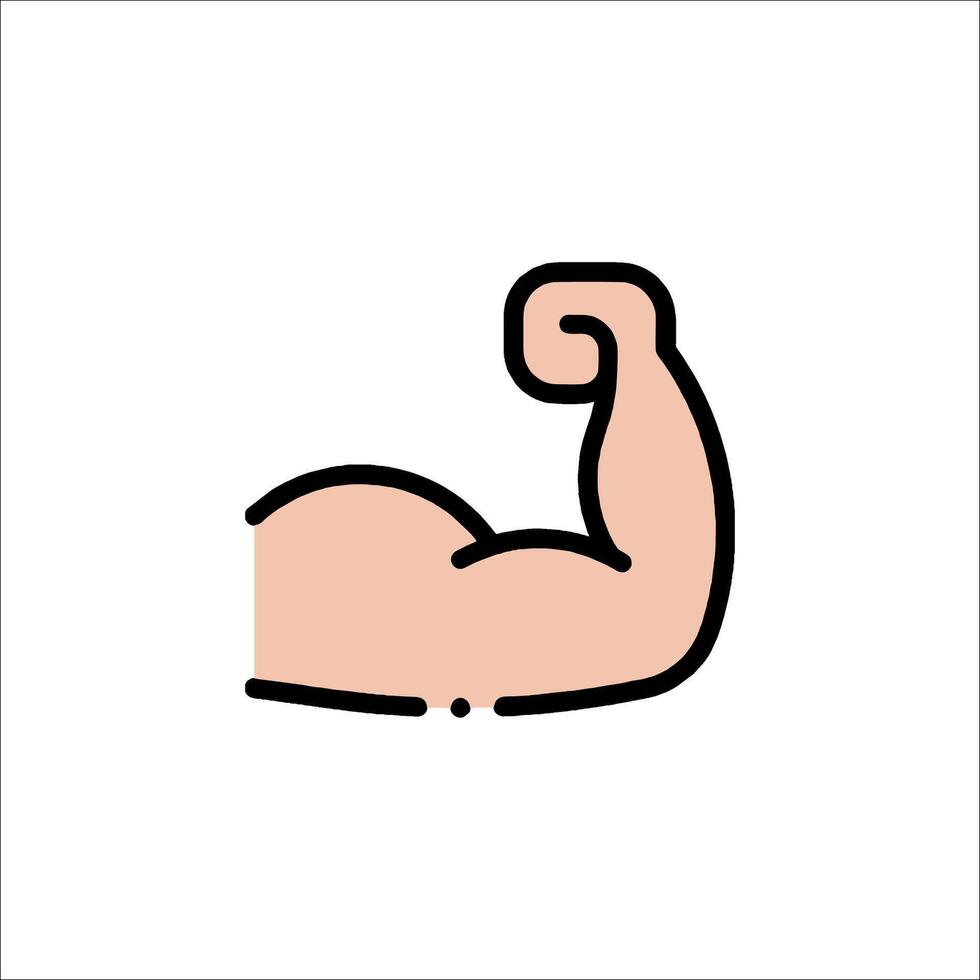 A cartoon arm with a muscle on it vector
