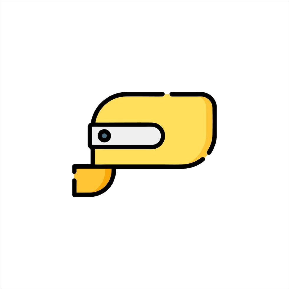 A yellow and black bird icon on a white background vector