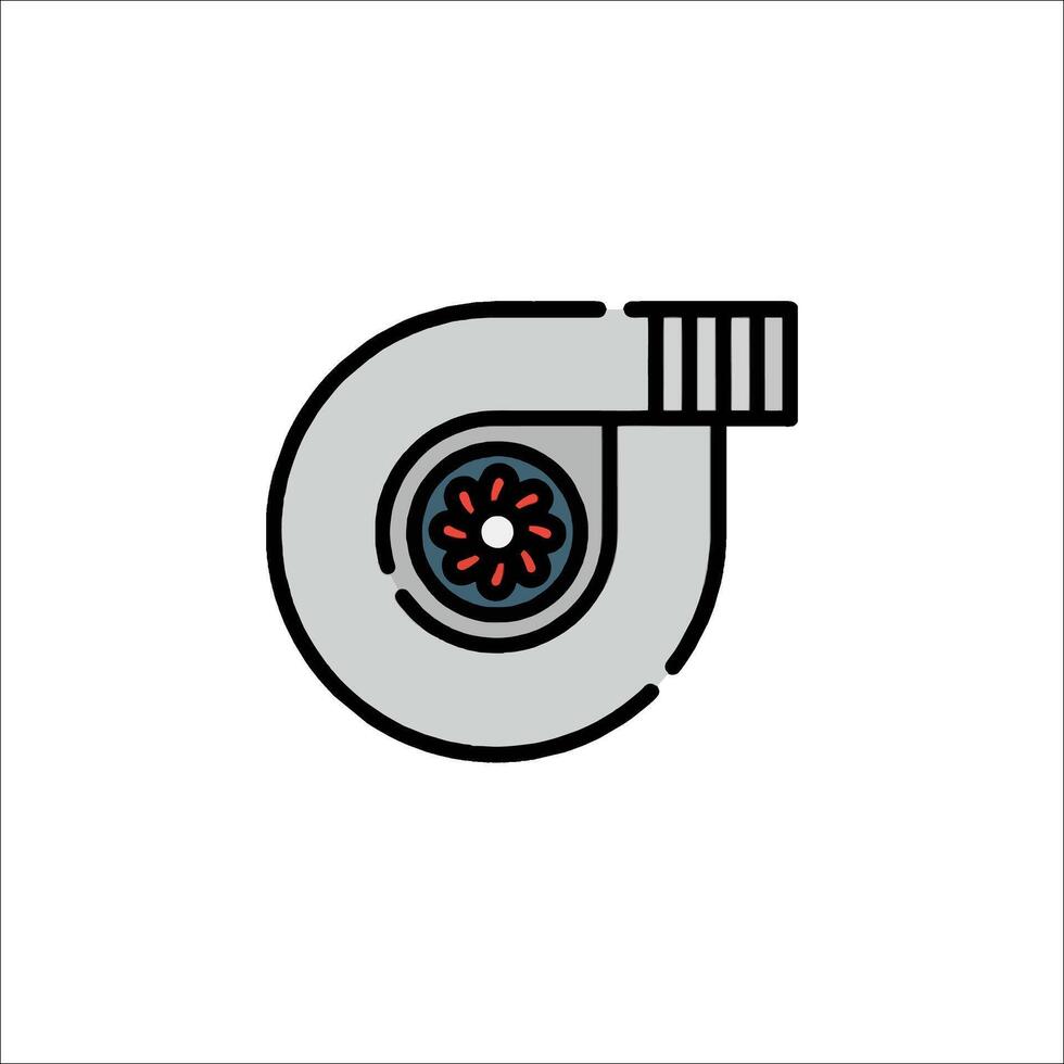 A turbocharger icon on a white background vector