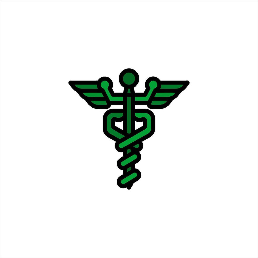 A green medical symbol on a white background vector
