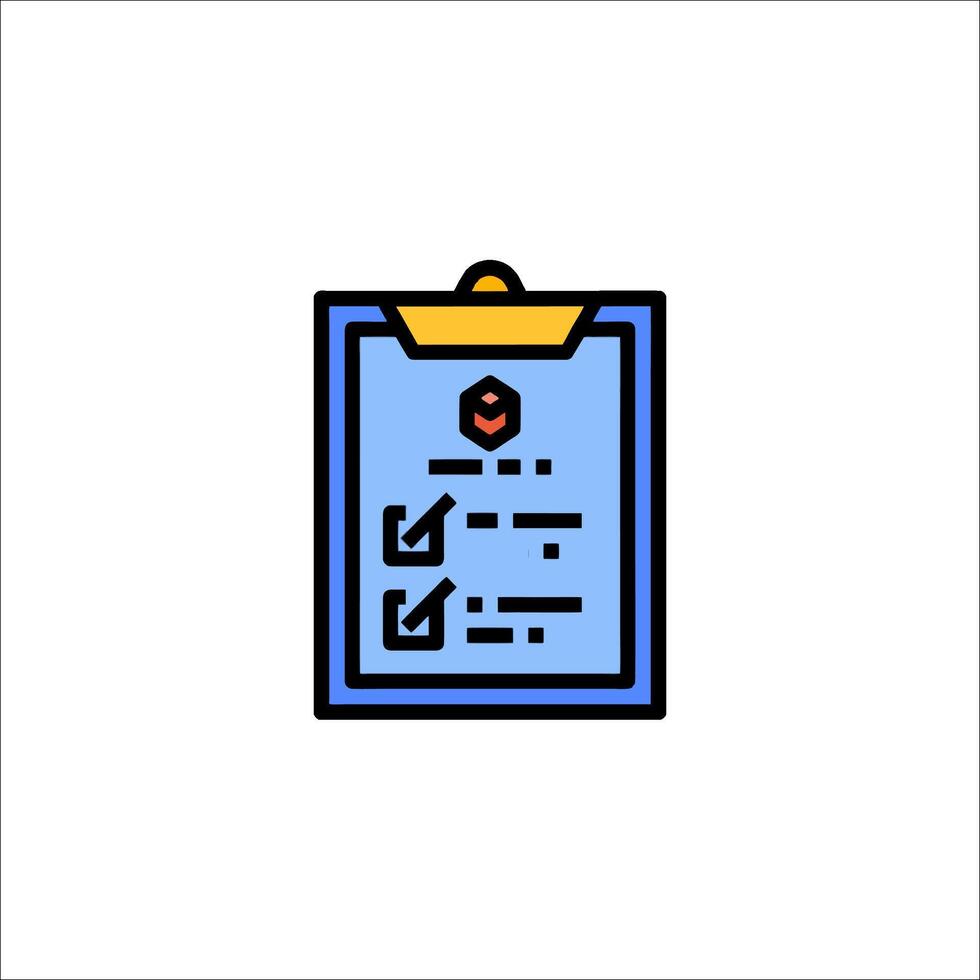 A clipboard with a check mark on it vector