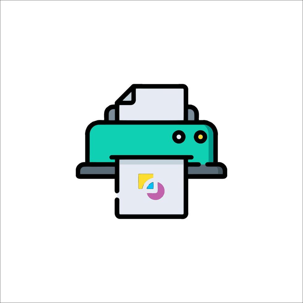 Printer icon illustration vector