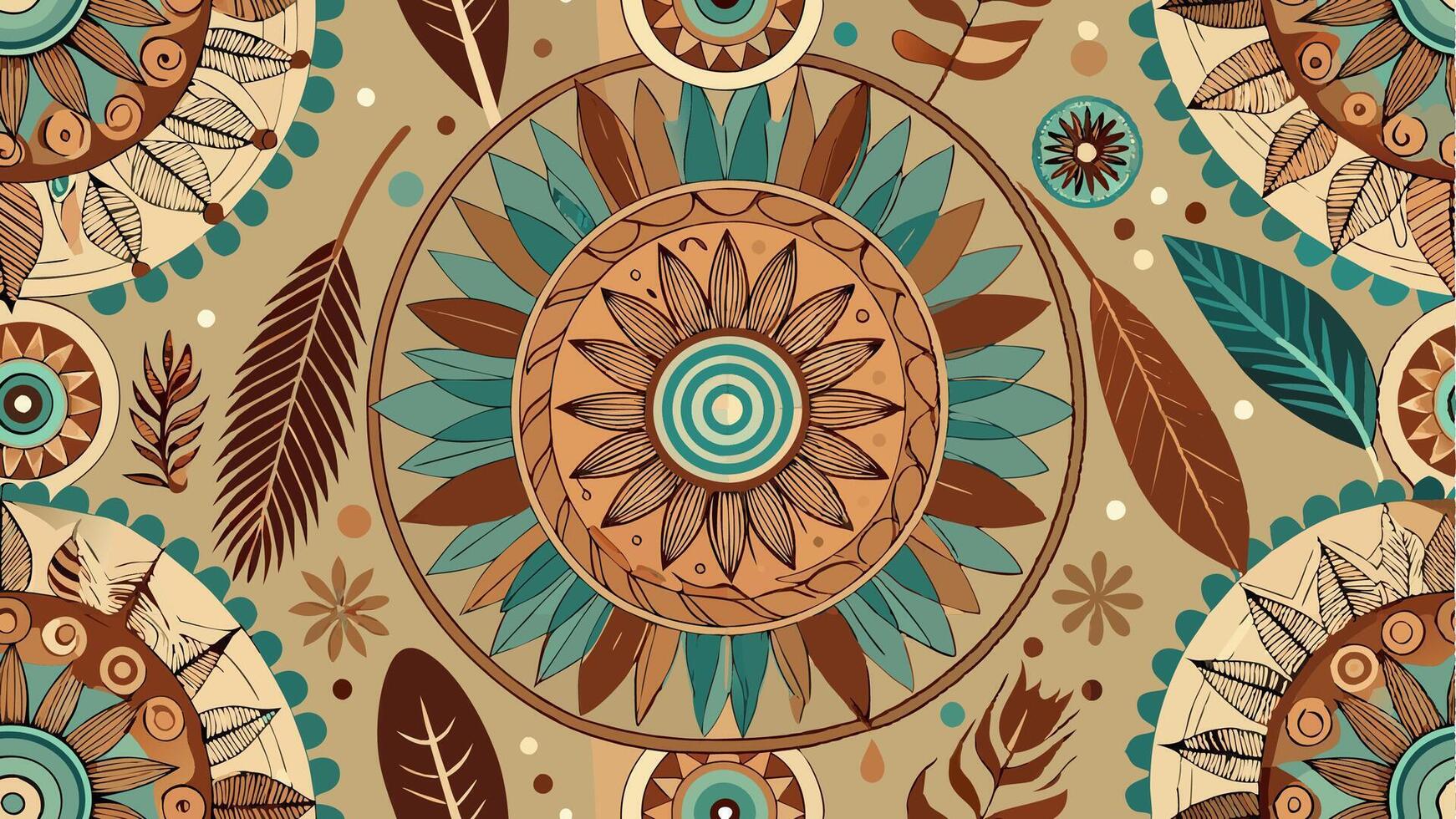 Decorative repeating pattern crafted artistic vector