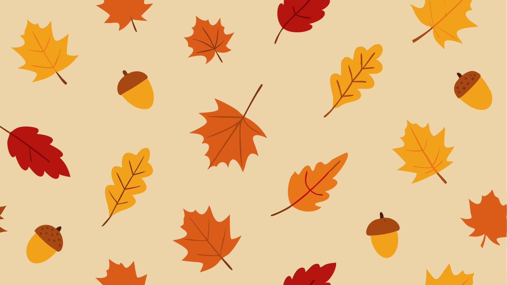 seamless autumn pattern featuring elegant fall foliage and nature motifs vector