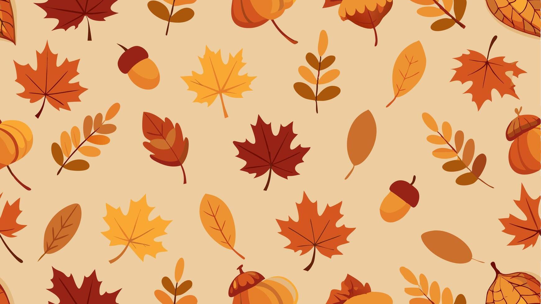 Beautiful autumn leaves pattern ideal for cozy textile vector