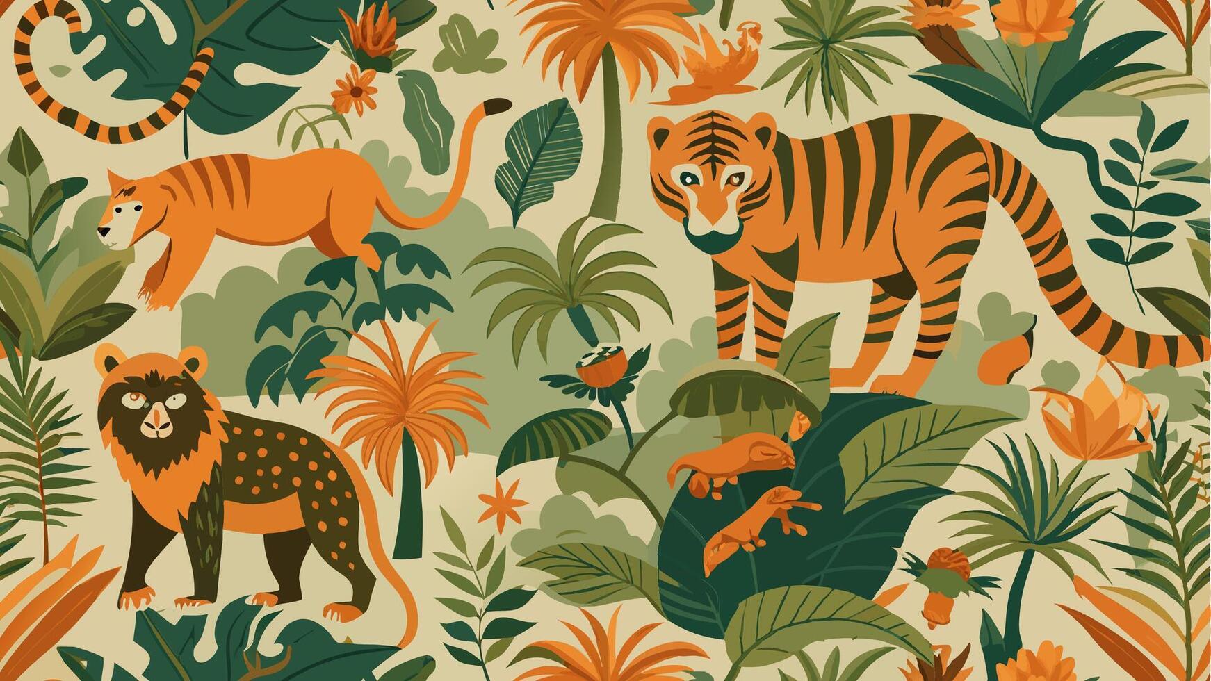 Trendy seamless design ideal fabric and wallpaper patterns vector