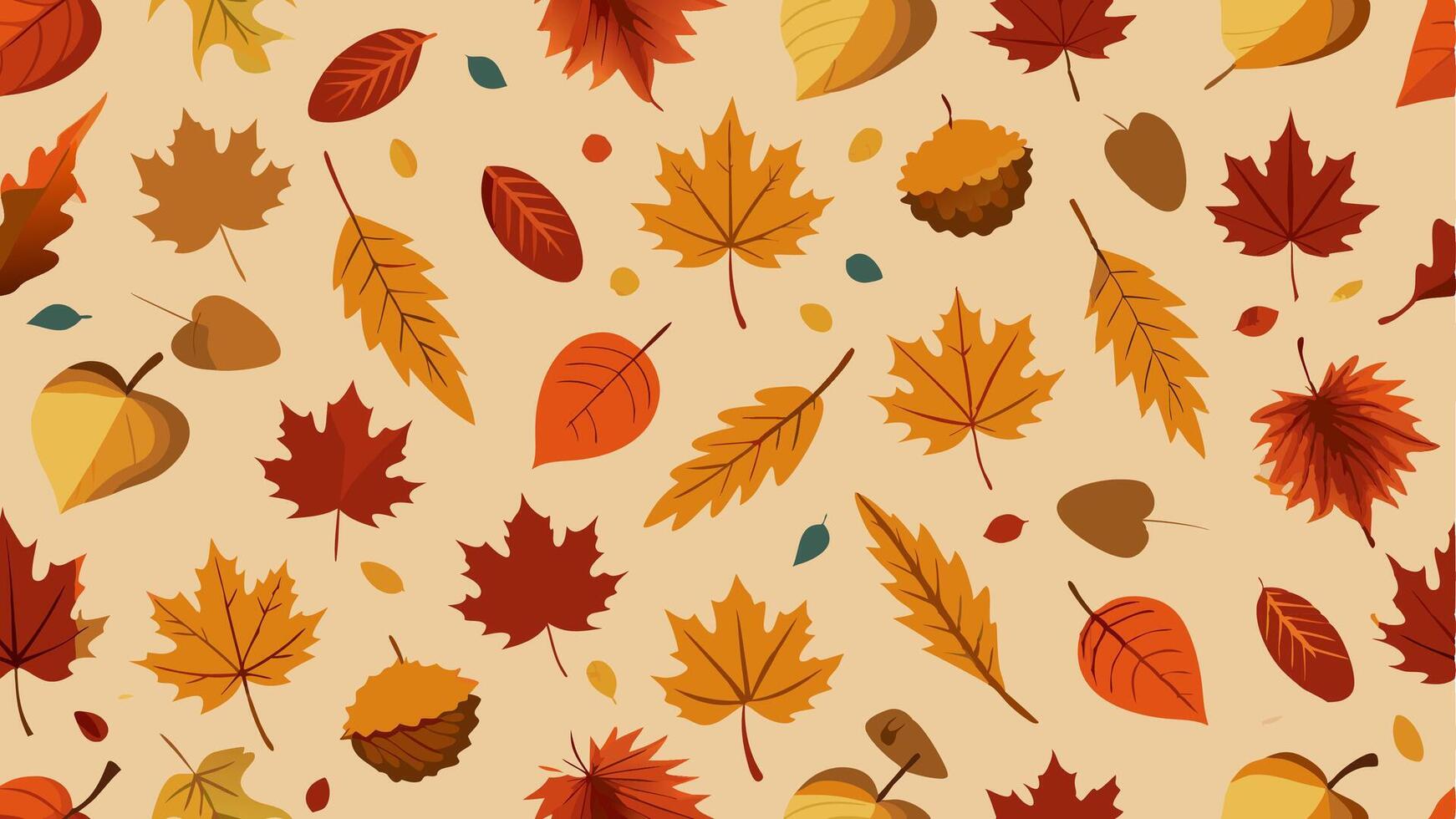 Stylish seamless autumn pattern ideal for decor, textiles, and seasonal design projects vector